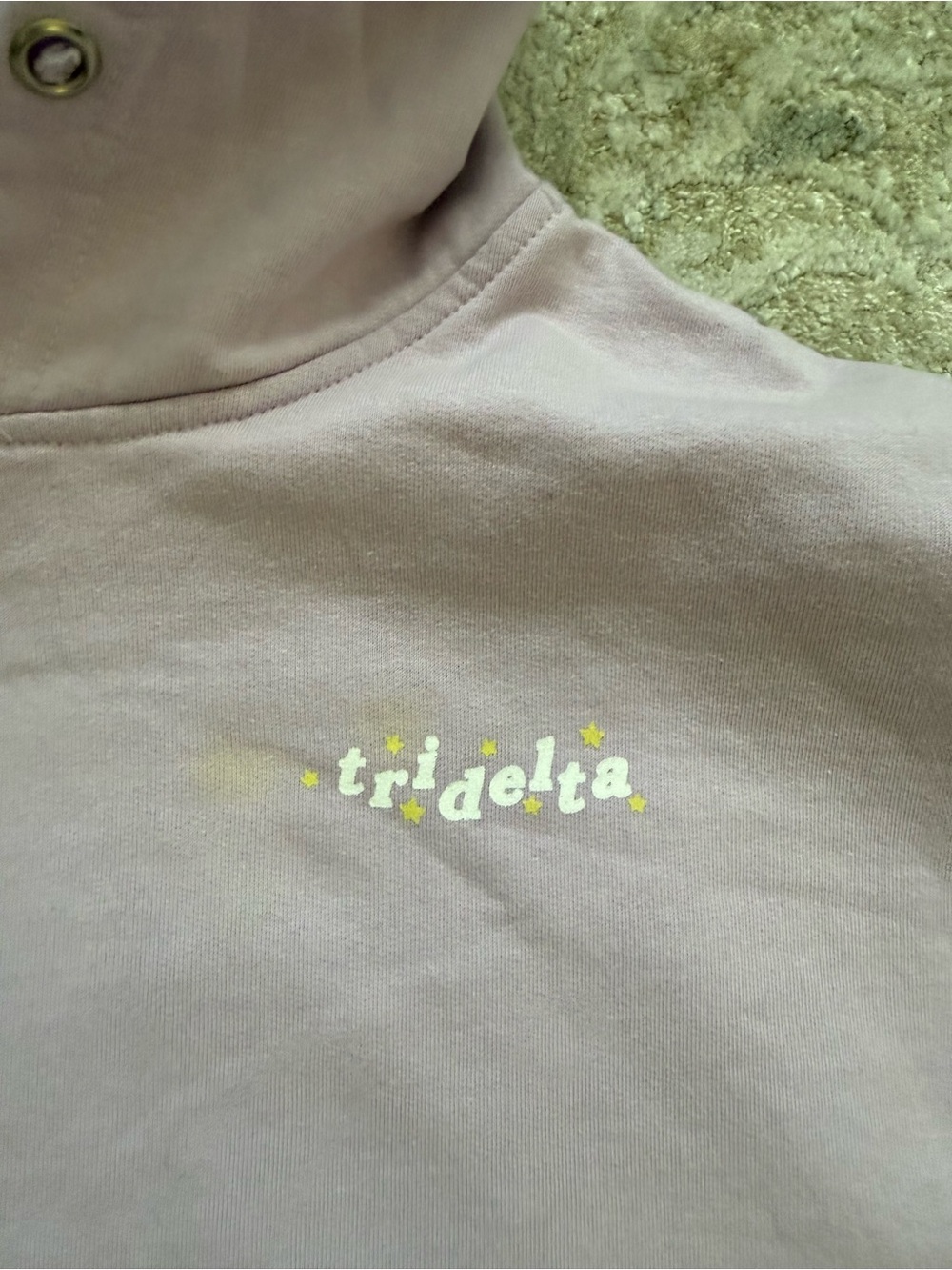Tri Delta  Lavender Pullover Hoodie with Front Pocket - Traluxe